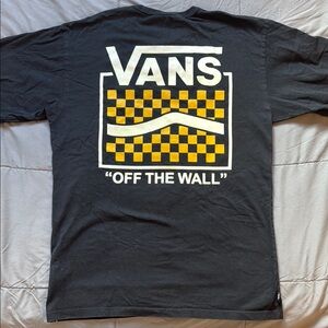Vans Black Long Sleeve Tee with Ribbed Cuffs